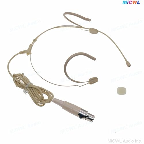 ベージュ DH28 ストロングイヤーハンギングヘッドセット ボーカルコンデンサーマイク TA4F Mini 4ピン Shure BLX GLX ULX SLX UR4D ベルトパックトランスミッターシステム用