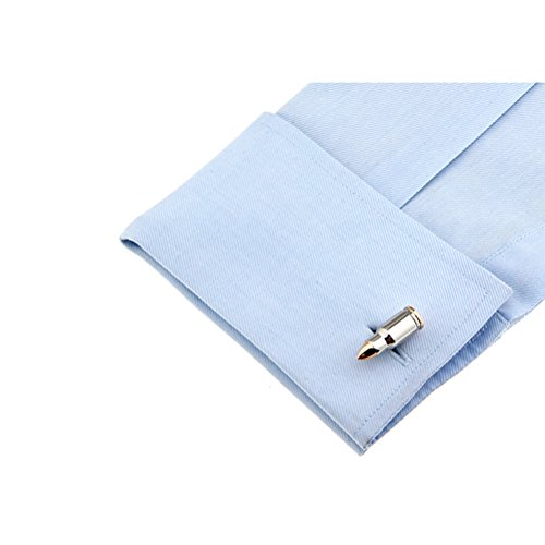 Gemelos de bala plata rosa oro para hombre miniatura 4