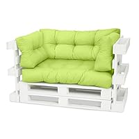Set Di 2 Cuscini Per Pallet, Cuscino Bancale Impermeabile Per Internio E Esterno Beige 88308946