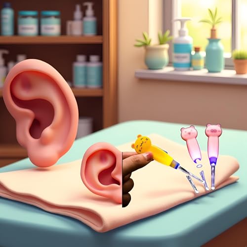1Pc Cute Flashlight Earpick,Earwax Cleaning and Removal Tools, Light Led Earpick Wax for Adults and Children Ear Safe - Thumbnail 4