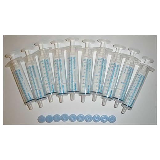 BAXA ExactaMed Oral Liquid Medication Syringe 10cc/10mL 10/PK Clear Medicine Dose Dispenser with Cap Exacta-Med Baxter Comar Latex Free