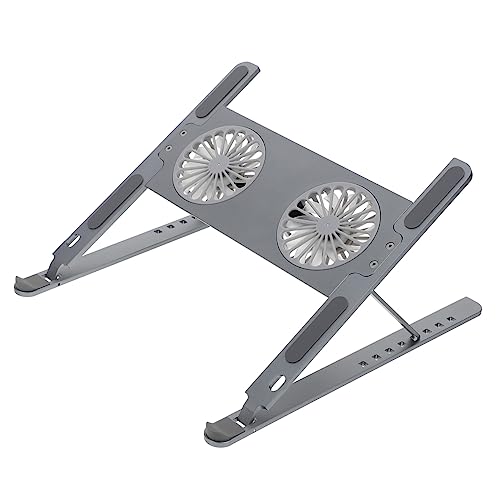 Base para laptop con ventilador y ajuste de altura miniatura 1