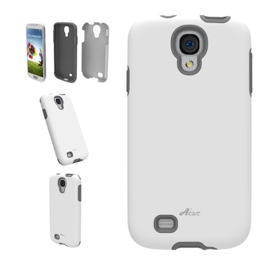 Acase Samsung Galaxy S4 case - Superleggera PRO Dual Layer Protection case for AT&T, Sprint, T-Mobile and Verizon Galaxy S IV Galaxy SIV i9500 (White)