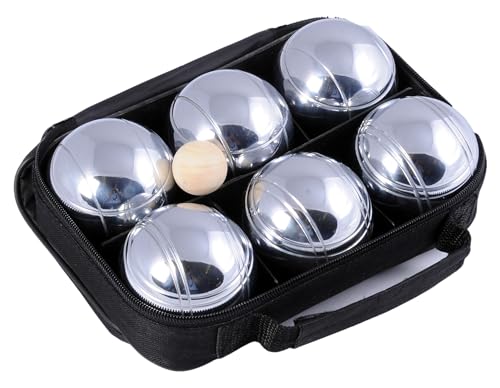 Jeu de boules 6 balles en nylon HOT Sports avec sac de transport 720g