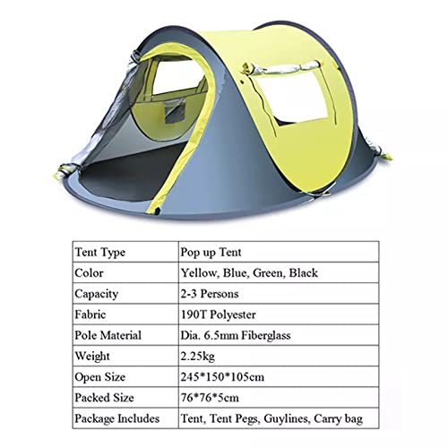 Carpa de camping impermeable para 3-4 personas miniatura 3