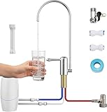 Rubinetto Cucina, Rubinetto per Lavello da Cucina a Una via Compatibile con Amway Espring Filtro Dell'acqua con Beccuccio Girevole a 360 ° Rubinetto Lavello Cucina con Adattatori per Rubinetto