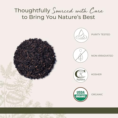 Starwest Botanicals Organic Black Walnut Hull - Cut & Sifted, Use for Tea & Baking, Certified Kosher, Non-GMO - Bulk 1 lb Bag