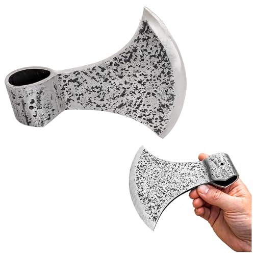 Hand Forged Carbon Steel Viking Axe Head, Hammered Antique Finish