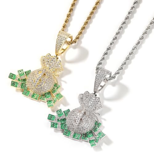 Giffor Hiphop Jewelry Personality Pendant Necklace For Men 18K Gold Plated Miami Chains Rapper Necklace Women Joyas,3mm/24'3