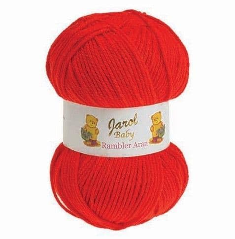 Jarol Baby Rambler Aran Knitting & Crochet Yarn. Great Value Baby Yarn Available in a Selection of Pastel and Bright Shades, 100% Acrylic, 200 Metres, 100g Balls, Pack of 10, Matador