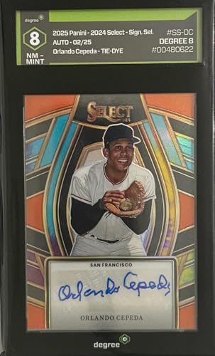 Orlando Cepeda San Francisco Giants 2024 Panini Select Signatures Tie-Dye Auto /25#SS-OC Degree 8