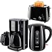 Produktbild Kor.2 Frühstücksserie im trendigen schwarz mit Kaffeeautomat mit 2 Thermokannen!!3 Geräte 1Preis