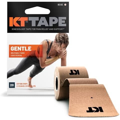 KT TAPE Kinesiologie Tape, sanfte selbstklebend, Baumwolle, elastisches Sport Athletic Tape, beige Cover