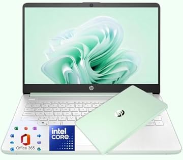 14" Laptop 2025 Holiday Edition, Intel 4-Core CPU, 16GB RAM, 128GB SSD, Willow Green, HD BrightView Display, Windows 11, Microsoft 365 Web Apps + 1TB OneDrive – Great Gift for School & Home