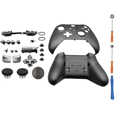Hzxkqmil Replacement Shell Front Back Housing Case Kit for Xbox Elite Controller Series 2, Included D-pad Joysticks LB RB Bumper Triggers Button ABXY Buttons Accessories
