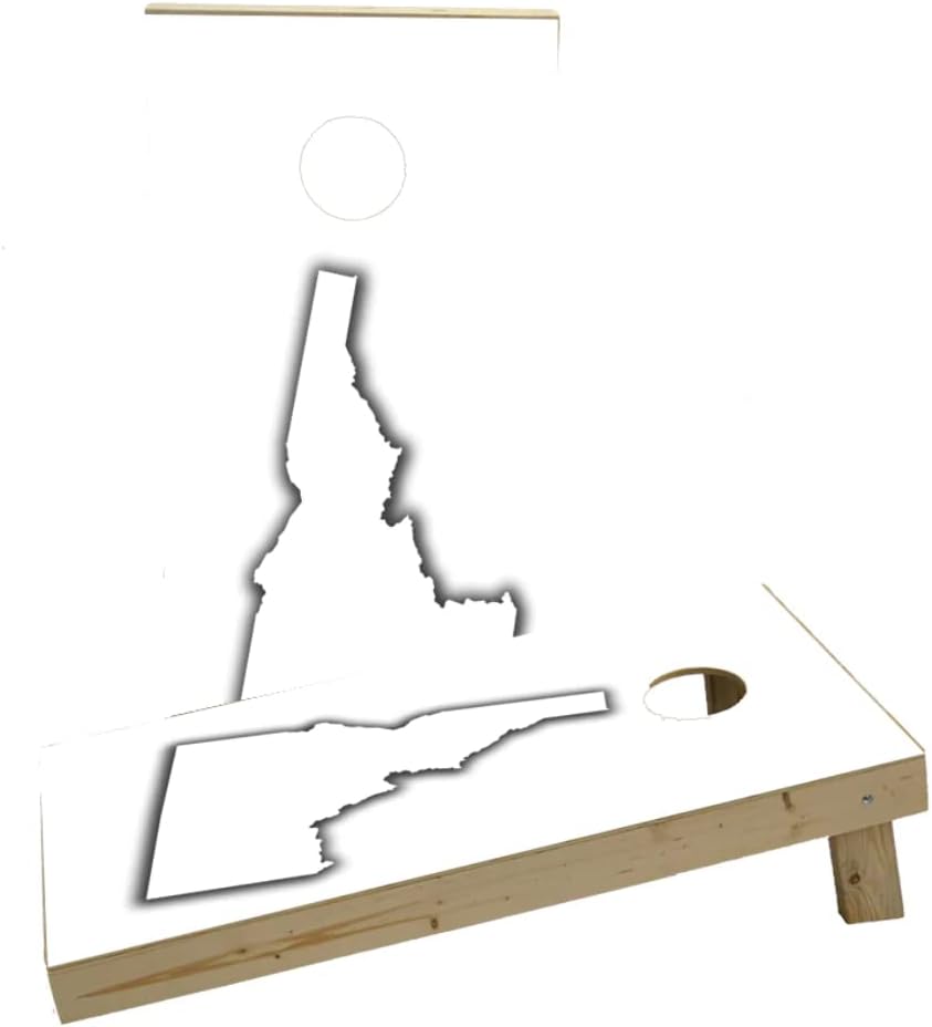 White Idaho Theme Custom Cornhole Board Game Set