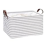 Hinwo 31L Large Storage Bins, Closet Organizers and Storage, Shelf Baskets, Foldable Clothes Storage Baskets with Handles, Containers for...