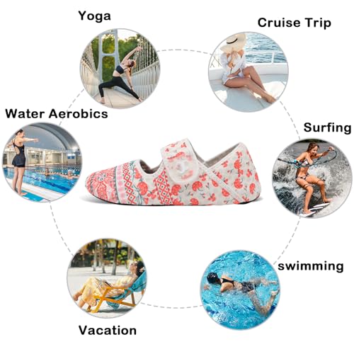 Image of Water Shoes for Women Men Barefoot Beach Swim Aqua Socks Summer Wide Slides Sandals Quick Dry Pool River Sea Sock Shoes