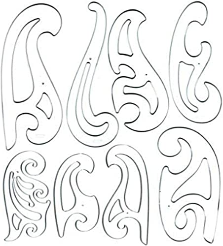 Westcott French Curve Template Set Of 8 #TOP21