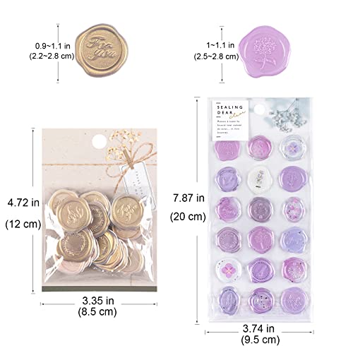 Alkalo Wax Seal Stickers 144 Pcs Self- Adhesive Wax Seals Decorative Stamp Stickers Envelope Stickers Clear Crystal For Decor Wedding Invitation Envelopes Craft Scrapbook Party Gift #TOP4