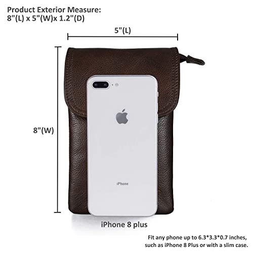Befen Mocha Brown Wristlet Crossbody Clutch Purse With Coffee Cell Phone Crossbody Bags For Women thumb #4