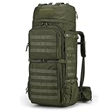 Mardingtop Mochilas Molle 75L Molle com moldura interna com capa de chuva para acampamento, mochilão, viagens
