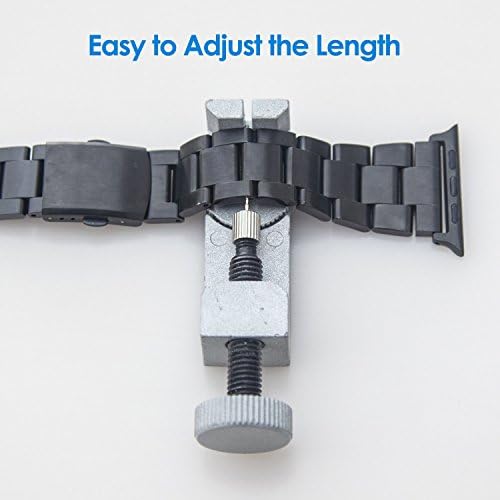 JETech Replacement Band Strap for Apple Watch 38mm and 40mm, Stainless Steel, Black
