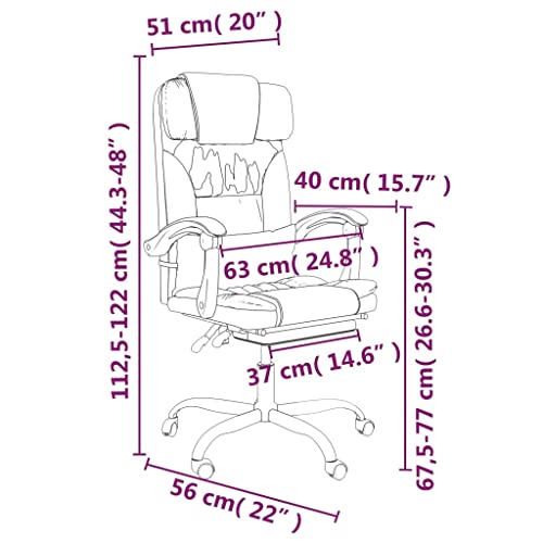 Fauteuil de bureau inclinable avec dossier réglable et roulettes 360° - 3