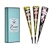 Produktbild 3x Henna Tattoo Temporäre Tattoo Natürliche + 10x Henna Tattoo Schablone,Temporäre Mehndi Tattoos, Natürliche Kegel, Tattoo sticker, Temporäre Tätowierung (Schwarz, Braun, Rotbraun)