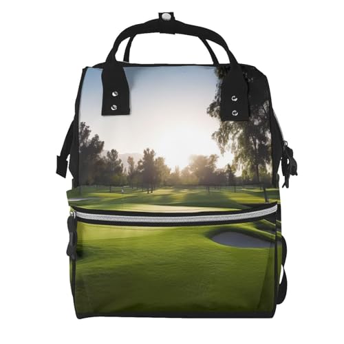 Sac à langer pour maman et parcours de golf grand sac à dos polochon noir