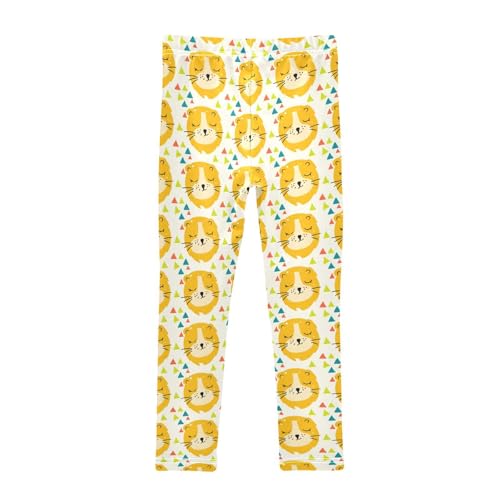 Girls Leggings Size 4T Cartoon Lion Breathable Stretchy Tights Girl Yoga Pants for Workout School2