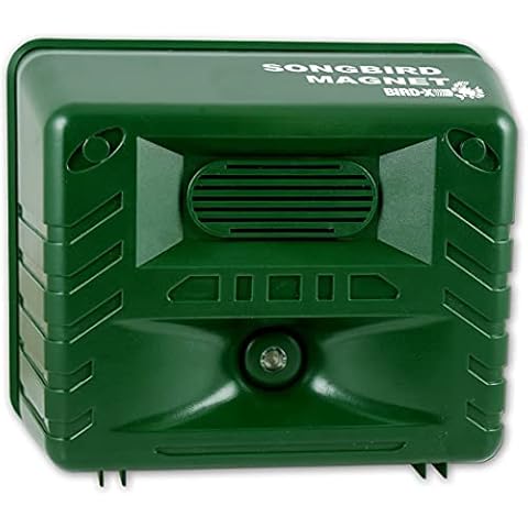 Bird-X Songbird Magnet, Bird Caller Device to Bring Birds to Your Yard, Water-Resistant, Easy to Install, Covers up to 4,000 sq. ft., 6.75" x 5.5" x 3.5" Cover