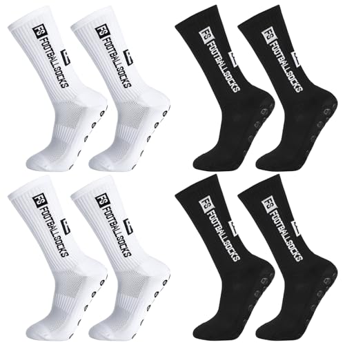 Image of DragonflyDreams Non Slip Sport Soccer Socks Anti Slip Football Baseball Unisex Athletic Socks with Grip Pads