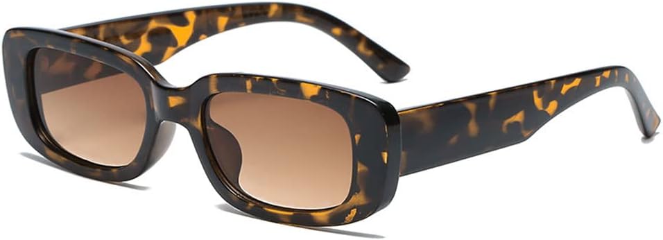 Rectangle Sunglasses for Women Men Small Narrow Square Frame UV400 Protection