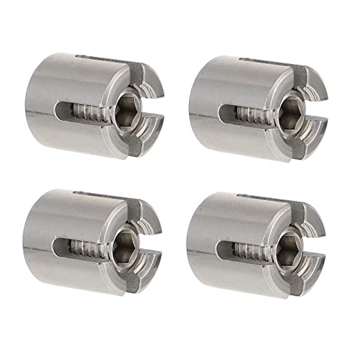 YOSADIER 4piezas Abrazaderas De Inoxidable Para Cables De Clips Cruzados Prácticos Para Fijación De Cuerda Para Jardinería y Decoración Del Hogar