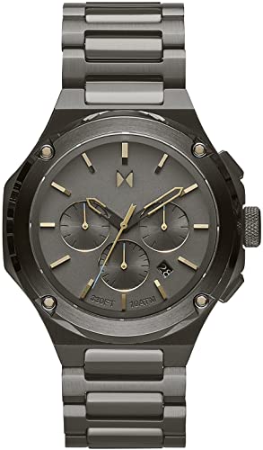 MVMT Raptor Qtz Fashion Chrono Grey Round Dial Men's Watch|Stainless Steel Material|Grey Color Band - 28000153-D