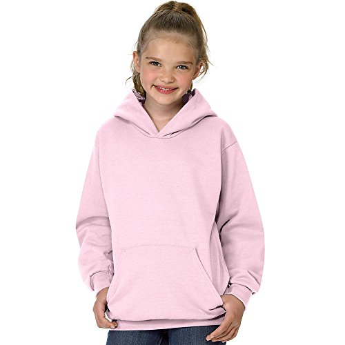 Hanes Youth 7.8 oz. ComfortBlend EcoSmart 50/50 Pullover Hood, XS, PALE PINK
