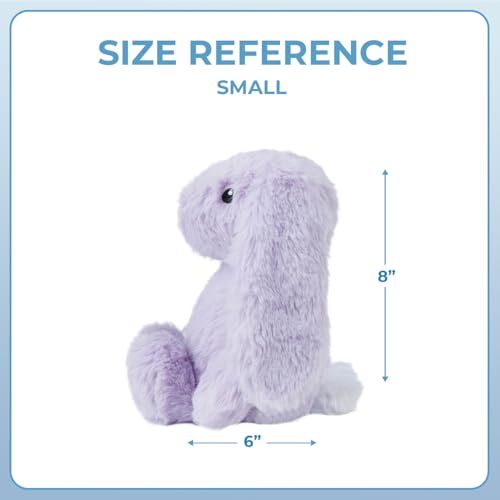 Image of Best Pet Supplies Interactive Bunny Buddy Dog Toy with Crinkle and Squeaky Enrichment for Small and Medium Breed Puppies or Dogs, Cute and Plush - Bunny (Purple), Small