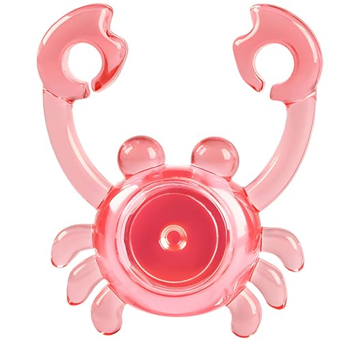 Crab Shape Bicycle Tail Light - Wireless Night Riding Safety Lamp,High Brightness and Waterproof Design (Pink)
