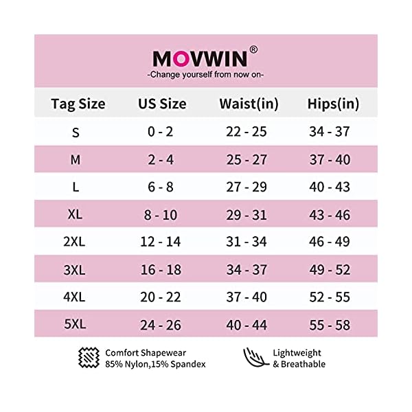 Shapewear-for-Women-Tummy-Control-Body-Shaper-Slimming-Spanks MOVWIN Shapewear for Women Tummy Control - Body Shaper Slimming Spanks Black