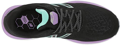 New Balance Women's Fresh Foam 680 V7 Running Shoe, Black/Bright Mint/Electric Purple, 8 #TOP4