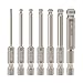 Toolcool Broppe 7pcs SAE 5/64-5/16 Inch 65mm Magnetic Ball End Hex Screwdriver Bits Set 1/4 Inch Hex Shank