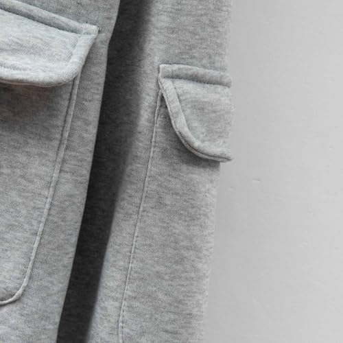 Men'S Cargo Hoodies Quarter Button Drawstring Pullover Sweatshirts Casual Fashion Athletic Loose Hooded Sweatshirt 6