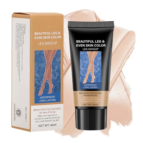 EONFAVE Maquillaje de piernas resistente al agua sin transferencia, corrector de maquillaje, crema impermeable para varices, cobertura duradera, cobertura de tatuaje, tono de piel uniforme (#01 Light)