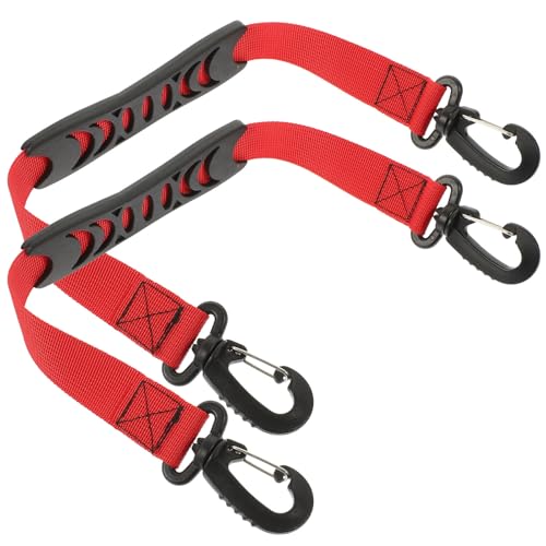 BUGUUYO 2pcs Ski Boots Carrying Straps with Handle Design, Portable Nylon Skates Carrier Leashes for Poles and Skis, for Outdoor Use on The Slopes