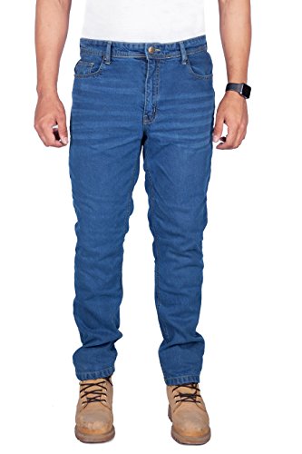 Jeans homme bleu H&B 40W x 30L confortable coupe droite