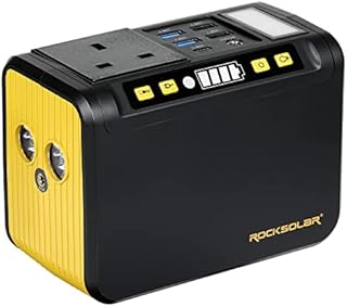 ROCKSOLAR RS81 80W PEAK 120W Ultra-Lightweight portable power station with LED flashlight| AC 220V output 88 Wh 24000mAh lithium-ion generator| 1*AC port| 1*DC port| and 4*USB| 1*USB type C