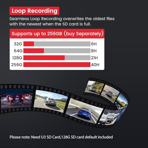 Mercylion G349 4K+2K Car Dash Cam Front and Rear,Integrated Dash Camera for Toyota Camry 2021-2025,OEM Factory Look, UHD 3840P Video, Built-in WiFi & APP,FREE128G by mercylion - Used condition - Image 8