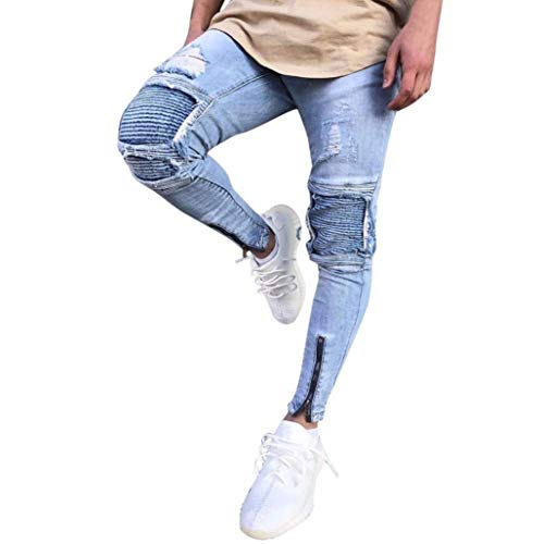 Pantalones Vaqueros Mitlfuny Pantalones Vaqueros Mitlfuny Pantalones Vaqueros Moda Destruidos Estrechos Strech Vaqueros Chern Denim Ripped Stretch Original Straight Fit Vintage Iphop Streetwear