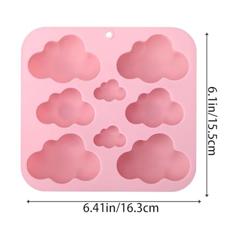 2 PCS Cloud Silicone Mold Cloud Shape Chocolate Molds Silicone Candy Molds Mousse Fondant Mould 3D Fondant Cake Food Jelly Drop Glue Mold Soap Molds Non-Stick Cloud Moldsfor Kitchen DIY Baking Tools - Image 2